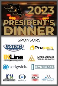 DDA Forensics Sponsors Orlando Claims Association Annual President’s Dinner and Elections 