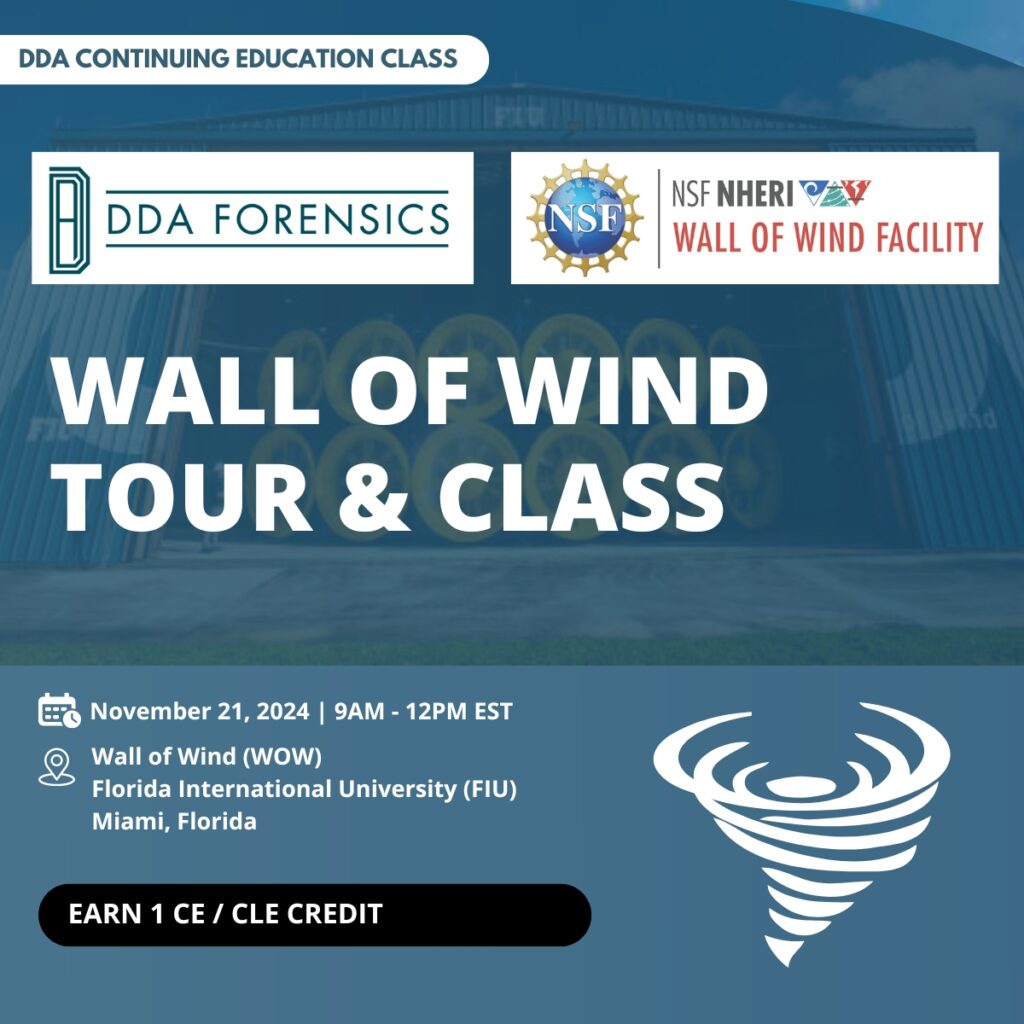 Inside the Eye of the Storm: DDA Forensics Hosts Educational Event at State-of-the-Art Wall of Wind (WOW) Facility