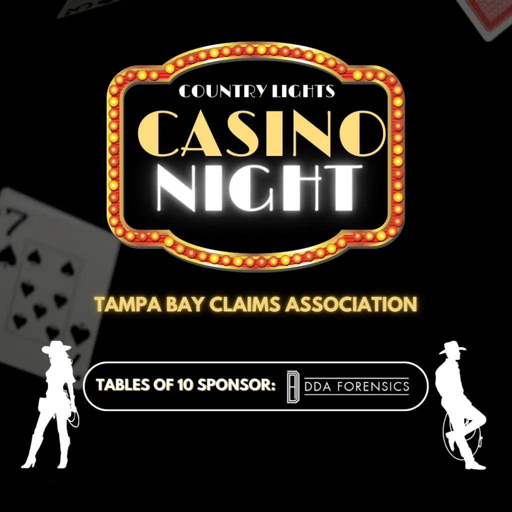 DDA Forensics Sponsors the Tampa Bay Claims Association Casino Night