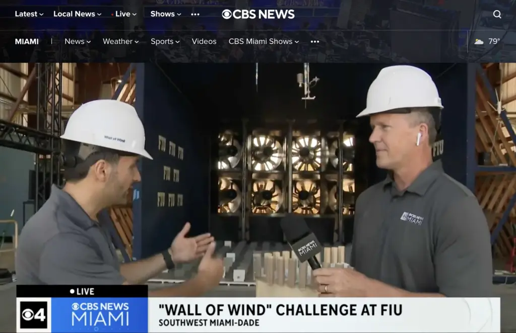DDA Forensics Highlights Importance of Annual Wall of Wind Mitigation Challenge on CBS News