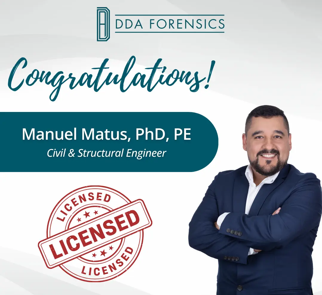 Dr. Manuel Matus Earns Professional Engineer License