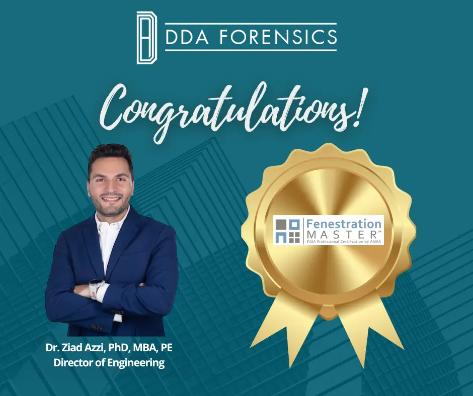Dr. Ziad Azzi Earns Prestigious Fenestration Master® Certificate from the Fenestration & Glazing Industry Alliance