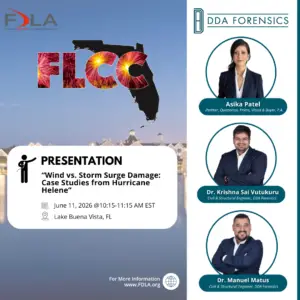 DDA Forensics Engineers Present Hurricane Damage Insights at FDLA Florida Liability Claims Conference